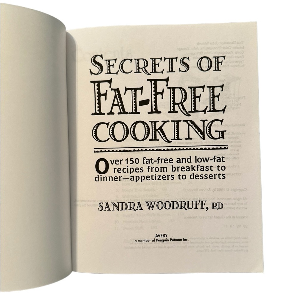 (Book) “Secrets To Fat-Free Cooking,” By The Author, Sandra Woodruff, RD. - Picture 4 of 5